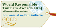 Best Animal Welfare Initiative' at the World Responsible Tourism Awards Best Animal Welfare Initiative' at the World Responsible Tourism Awards